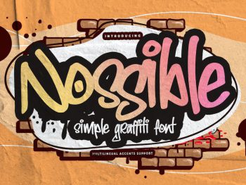 NOSSIBLE - Simple Graffiti Font Yazı Tipi