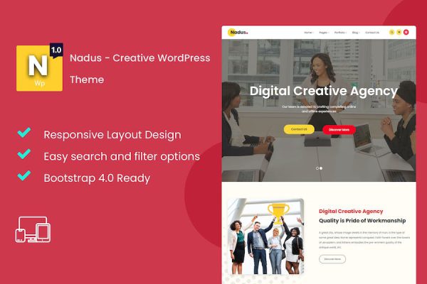 Nadus - Creative WordPress Teması