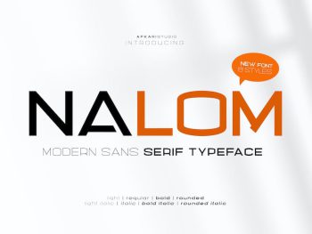Nalom Sans Serif Typeface Font Family Yazı Tipi