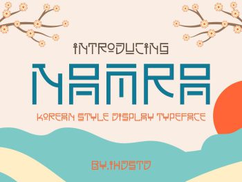 Namra Korean Style Display Typeface Yazı Tipi