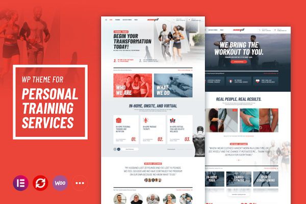 NanoFit - WP Theme for Personal Training Services WordPress Teması