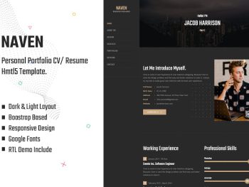 Naven - Resume / CV / vCard Portfolio Template Yazı Tipi