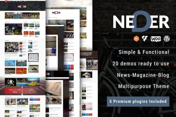Neder -  News Magazine and Blog Theme WordPress Teması