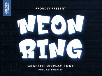 Neon Ring - Graffiti Display Font Yazı Tipi
