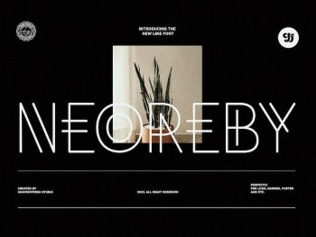 Neoreby - The Display Line Font Yazı Tipi