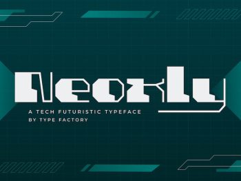 Neoxly - Tech Futuristic Typeface Yazı Tipi