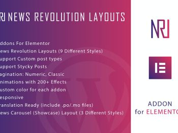 News Revolution Layouts for Elementor Plugin WordPress Eklentisi