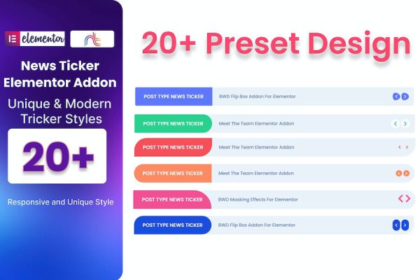 News Ticker Addon For Elementor WordPress Eklentisi