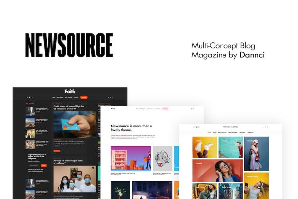 Newsource - Multi-Concept Blog Magazine WordPress Teması