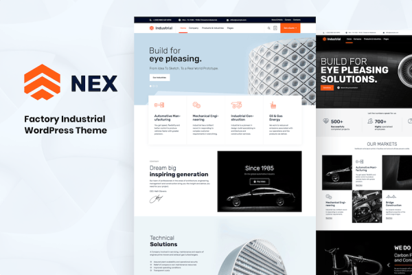 Nex - Industrial WordPress Teması