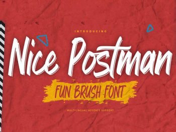 Nice Postman - Fun Brush Font Yazı Tipi