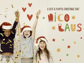 Nico Laus - A Cute And Playful Christmas Font Yazı Tipi