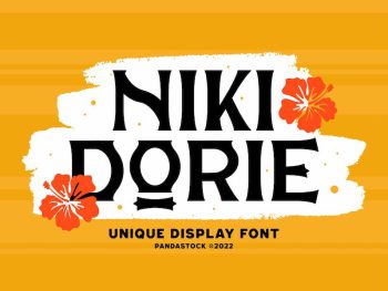 Niki Dorie - Unique Display Font Yazı Tipi