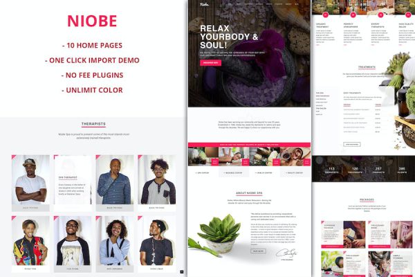 Niobe - Spa & Salon WordPress Teması