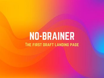 No Brainer - The First Draft Landing Page Yazı Tipi