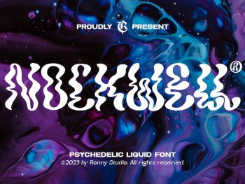 Nockwell - Psychedelic Liquid Font Yazı Tipi