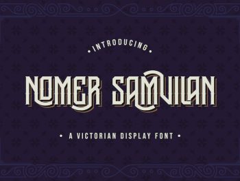 Nomer Samvilan - Victorian Display Font Yazı Tipi