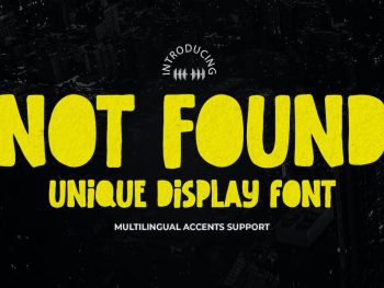 Not Found - Unique Display Font Yazı Tipi