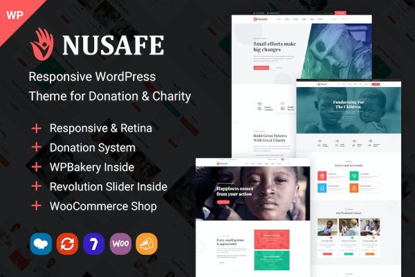 Nusafe - for Donation & Charity WordPress Teması