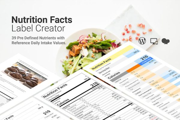 Nutrition Facts Label Creator for WPBakery WordPress Eklentisi