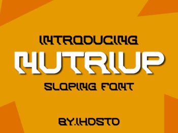 Nutriup Sloping Font Yazı Tipi