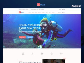 Nuva - Diving & Swimming School Angular Template Yazı Tipi