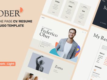 OBER - CV Resume Personal Portfolio Hugo Theme Yazı Tipi