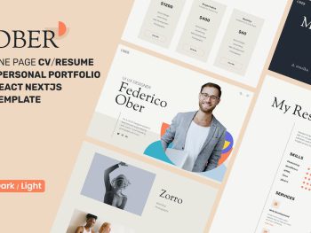 OBER - Personal Portfolio React NextJS Template Yazı Tipi