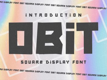 OBIT - Square Display Font Yazı Tipi