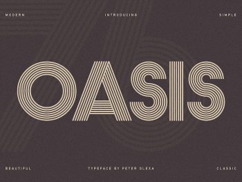 Oasis Geometric Font Yazı Tipi