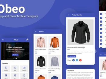 Obeo - Shop and Store Mobile Template Yazı Tipi