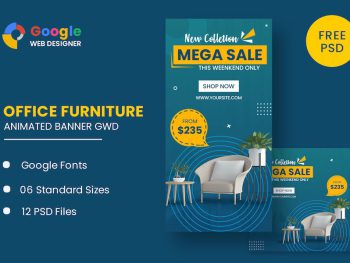 Office Furniture Google Adwords HTML5 Banner Ads Yazı Tipi