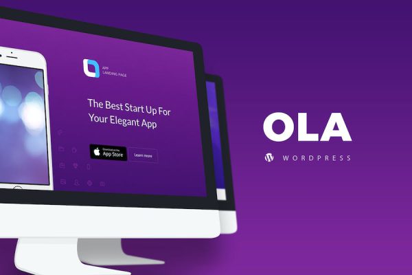 Ola - Multipurpose App Landing Page Theme WordPress Teması