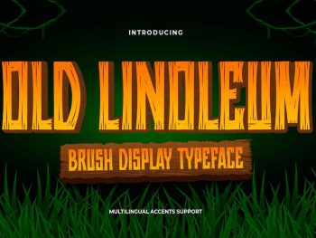 Old Linoleum - Brush Display Typeface Yazı Tipi