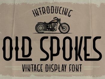 Old Spokes - Vintage Display Font Yazı Tipi