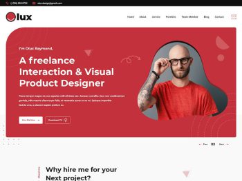 Olux – Creative Personal CV/Resume Portfolio HTML Yazı Tipi