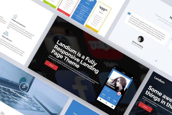 One Page Landing Page WordPress Teması