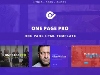 One Page Pro - Multi Purpose OnePage HTML Template Yazı Tipi