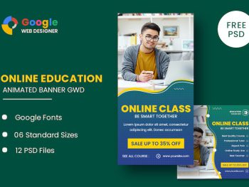 Online Class Animated Banner GWD Yazı Tipi