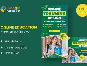 Online Course Study HTML5 Banner Ads GWD Yazı Tipi