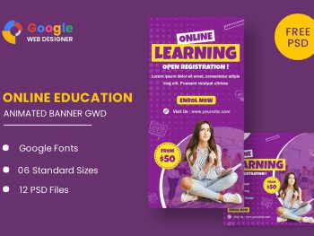 Online Learing HTML5 Banner Ads GWD Yazı Tipi