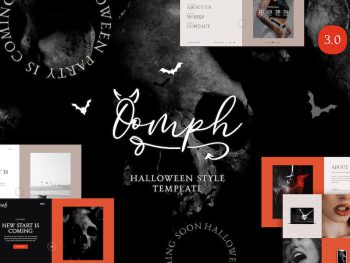 Oomph - Halloween Style One Page Template Yazı Tipi