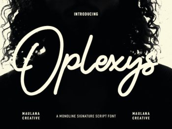 Oplexys Monoline Signature Script Font Yazı Tipi