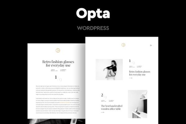 Opta - Minimal Portfolio and Photography Theme WordPress Teması