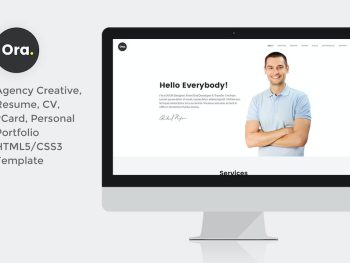 Ora Resume vCard Personal Portfolio HTML5 Template Yazı Tipi