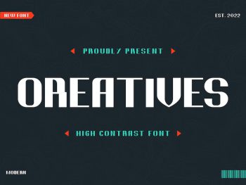 Oreatives - High Contrast Font Yazı Tipi