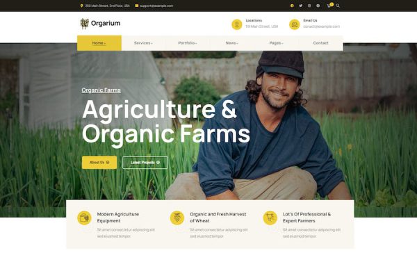 Orgarium - Agriculture & Organic WordPress Teması