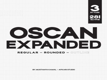 Oscan Expanded - Display Sans Serif Font Yazı Tipi
