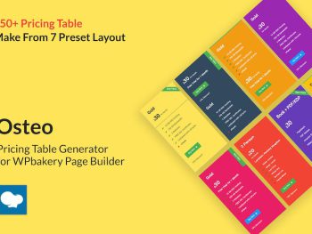 Osteo - Pricing Table for WPbakery Page Builder WordPress Eklentisi