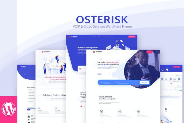 Osterisk: VOIP & Cloud Services WordPress Teması